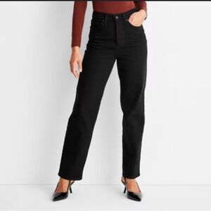 NWT High-Rise Straight Jeans from Universal Thread, Black, Size 8